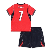 Camiseta Inglaterra Bukayo Saka #7 Segunda Equipación Replica Mundial 2026 para niños mangas cortas (+ Pantalones cortos)